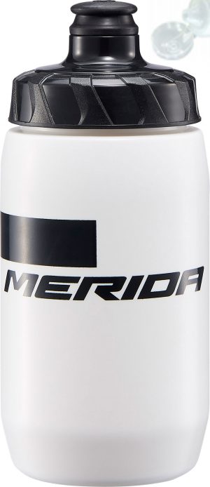 Фляга Merida Bottle/Stripe White, Black 500 мл с крышкой
