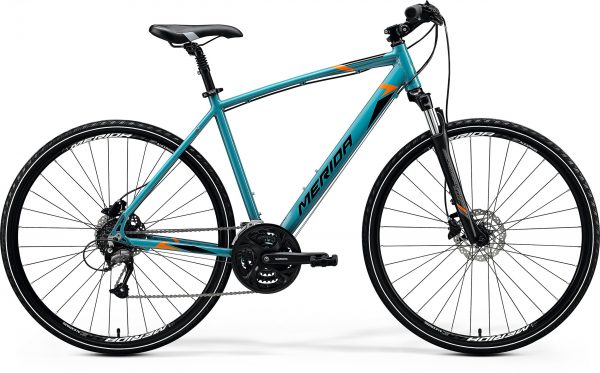 Велосипед 28″ Merida CROSSWAY 40 Glossy Teal (Black/Orange) 2020