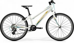 Велосипед 24″ Merida MATTS J.24 RACE Glossy White (TealL/Gold) 2020
