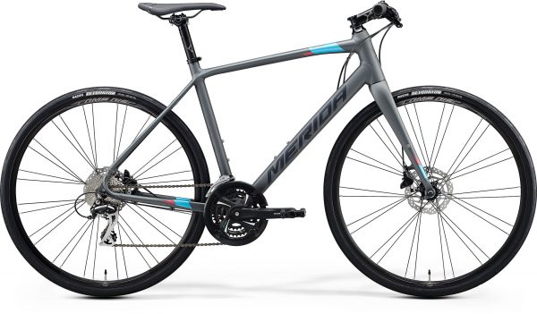 Велосипед 28″ Merida SPEEDER 100 Matt Dark Grey (Blue/Pink/Black) 2020