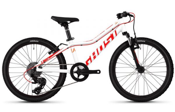 Велосипед 20″ Ghost Lanao 2.0 AL W White-red-orange