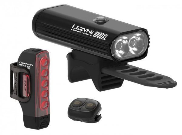 Комплект света Lezyne Connect Drive PRO 1000XL/Strip Connect Pair, (1000/150 lumen), черный Y13