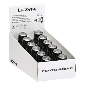 Набір переднього світла Lezyne Femto Drive Box Set Front, (15 lumen), чорний Y13, 12 штук.