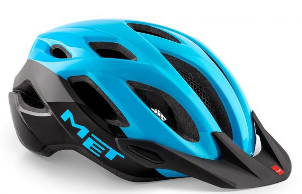 Шлем MET Crossover Cyan Black | Glossy