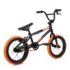 Велосипед 14″ Stolen AGENT 14.60″ Black W/ Dark neon orange tires 2021 14530