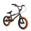Велосипед 14″ Stolen AGENT 14.60″ Black W/ Dark neon orange tires 2021 14532