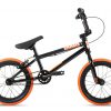 Велосипед 14″ Stolen AGENT 14.60″ Black W/ Dark neon orange tires 2021