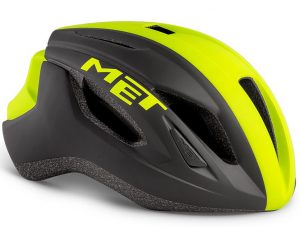 Шлем MET Strale Black Safety Yellow Panel (матовый)
