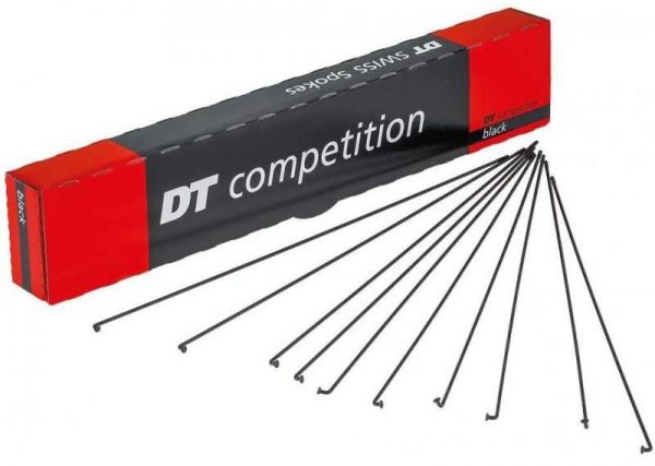 Спицы изогнутые DT Swiss Competition 2.0 / 1.8 x 258-296 мм, черные 100 шт