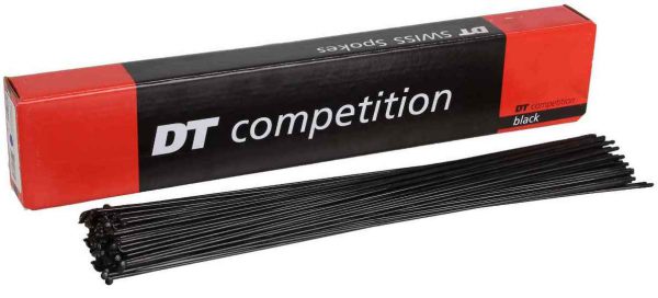 Спицы изогнутые DT Swiss Competition Standard 1.8 мм х 270-294 мм, черные 100 шт