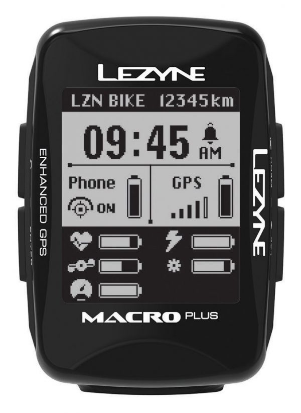 Велокомп’ютер Lezyne Macro Plus HR/ProSC Loaded, чорний Y14