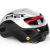 Шолом Met Rivale MIPS CE White Black Red Metallic / Matt Glossy 29055