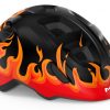 Шлем MET Hooray CE Black Flames | Glossy
