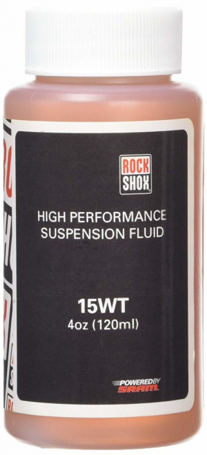 Мастило RockShox Suspension Oil, 15WT, 120 мл – (Штани вилки)