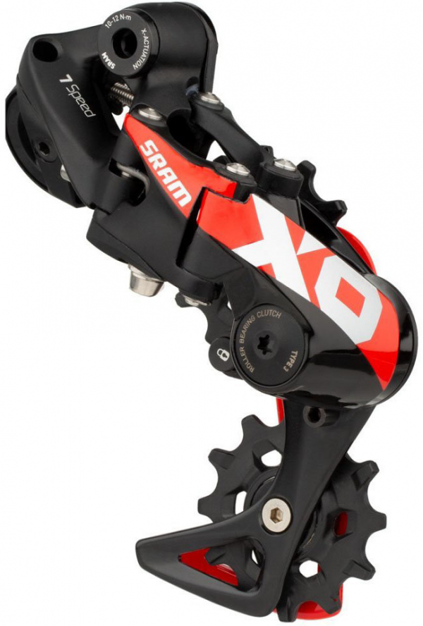 Задній перемикач Sram X01 DH 7 швидкостей Short Cage Red