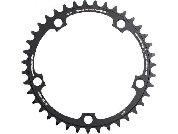 Зірка Sram X-Glide Cring Road Red 10S Yaw 130 AL3 BTBLK
