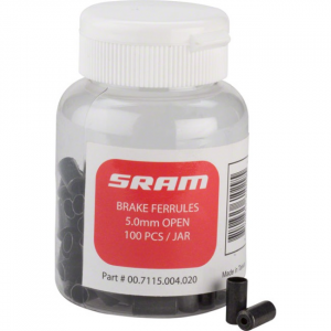 Концевик рубашки Sram Brake Ferrules 5.0 мм Brass Open Black 100 шт.