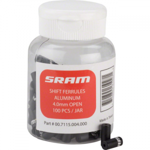 Кінцевик сорочки Sram Shift Ferrules 4.0 мм Aluminum Open Black 100 шт.