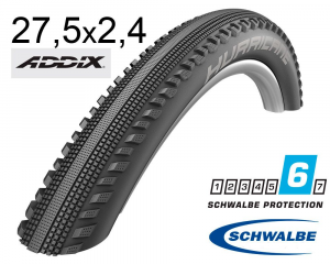 Покришка 27.5×2.40 650B (62-584) Schwalbe Hurricane Performance, DD, RaceGuard B/B-SK+RT HS499 Addix 67EPI B