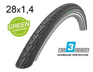 Покрышка 28×1.40 700x35C (37-622) Schwalbe Road Cruiser K-Guard Active B/B+RT