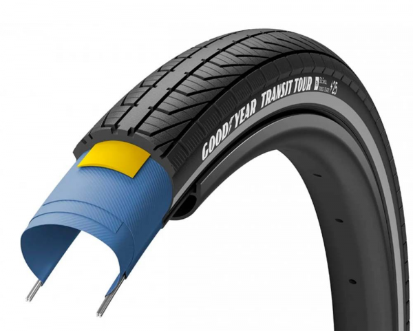 Покришка 28×2.00 / 700×50 (50-622) GoodYear Transit Tour S3:Shell, Black Reflect