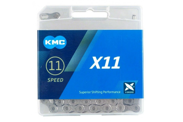 Цепь KMC X11, 11 скоростей 118 звеньев + замок Grey