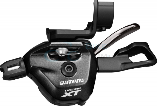 Манетка Shimano Deore XT SL-M8000-IL, 2/3-скорости, левая, монтаж на тормозную ручку, I-Spec II, без индикатора передач