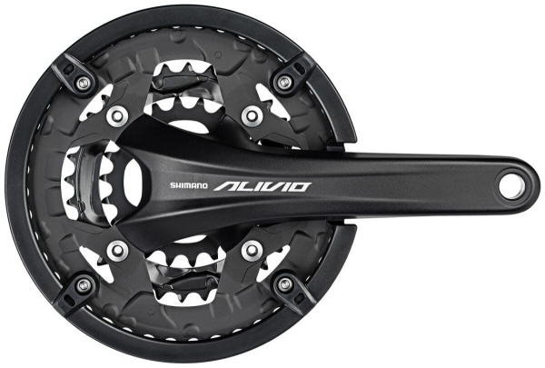 Шатуны Shimano FC-T4060 Alivio, 175 мм, 44x32x22, с защитой, без каретки