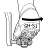 Шипы для педалей Shimano SM-SH51 MTB SPD, черный, без пластины 78755