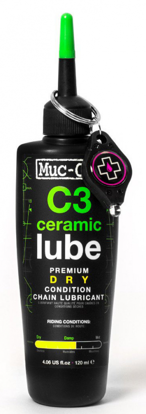 Смазка для цепи Muc-Off C3 Ceramic Dry Lube 120 мл + фонарик