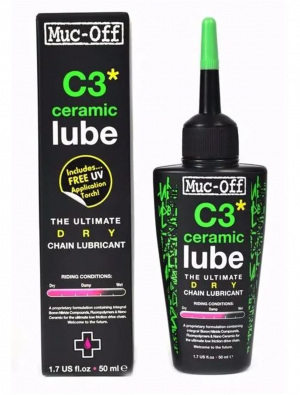 Смазка для цепи Muc-Off C3 Ceramic Dry Lube 50 мл + фонарик