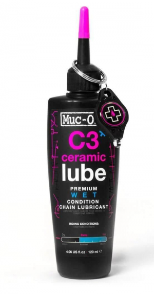 Мастило для ланцюга Muc-Off C3 Ceramic Wet Lube 120 мл + ліхтарик