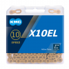 Цепь KMC X10EL Ti-N Gold 10 скоростей 114 звеньев + замок