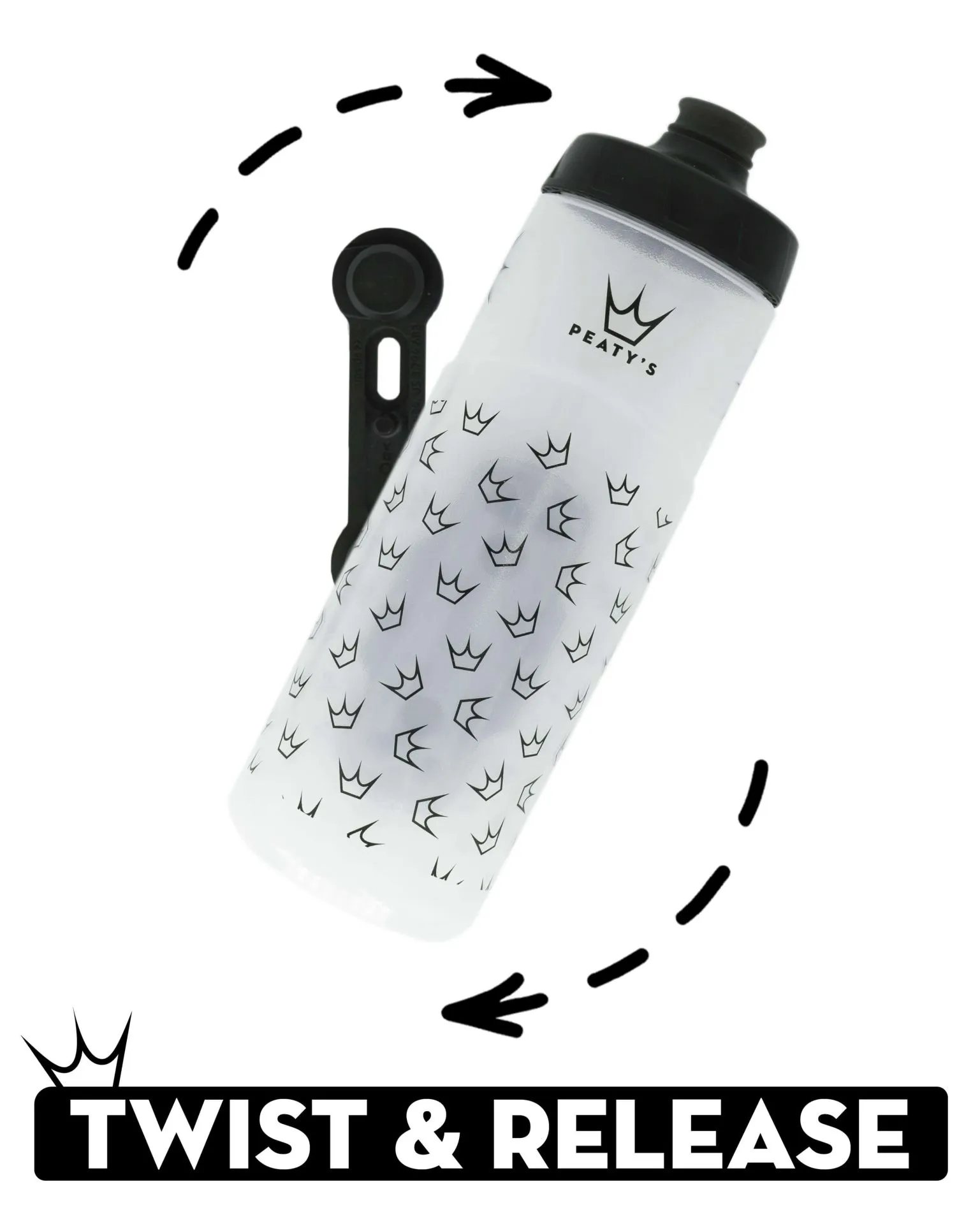 Фляга Peaty’s x Fidlock Lockin Bottle, Crown / Smoke, 750 мл
