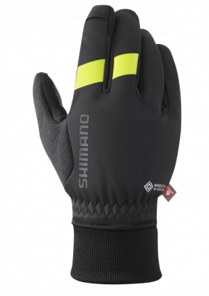 Велорукавиці Shimano Windstopper Primaloft чорно-жовті