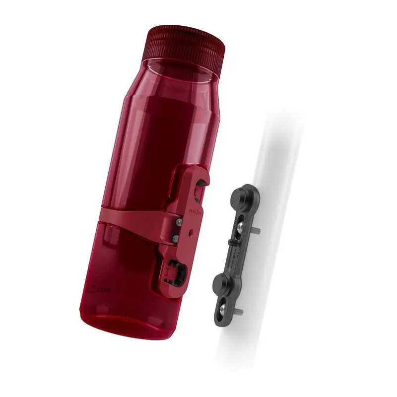 Фляга Fidlock Twist 700 Life with FL logo, trans. dark red Set (connector + Bike base)