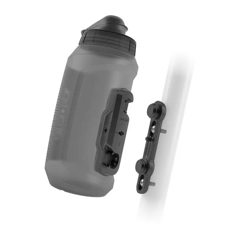 Фляга Fidlock Twist 750 Compact with FL logo, trans. black Set (connector + Bike base)