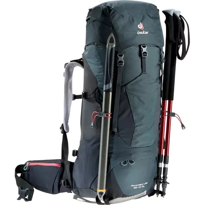 Рюкзак туристичний Deuter Aircontact Lite SL 35 + 10 л Graphite Black