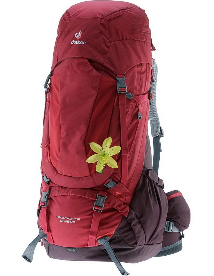 Рюкзак туристичний Deuter Aircontact PRO SL 55+15 л Cranberry Aubergine