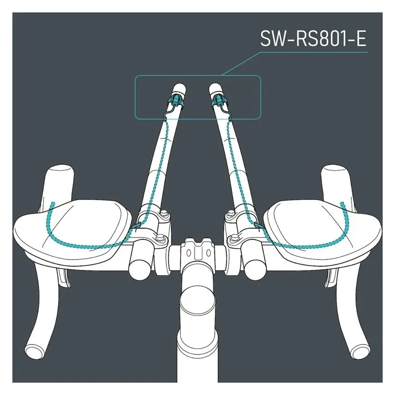 Шифтер дублирующий для ТТ Shimano SW-RS801-E Di2 (740 мм), кабель