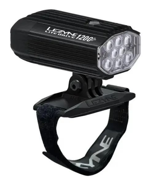 Переднє світло Lezyne Helmet Lite Drive 1200+ Front чорний матовий 1200 lumen