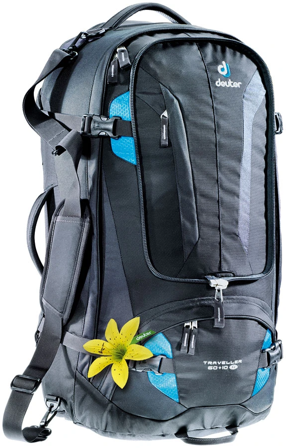 Рюкзак-сумка Deuter Traveller SL 60+10 л Black Turquoise