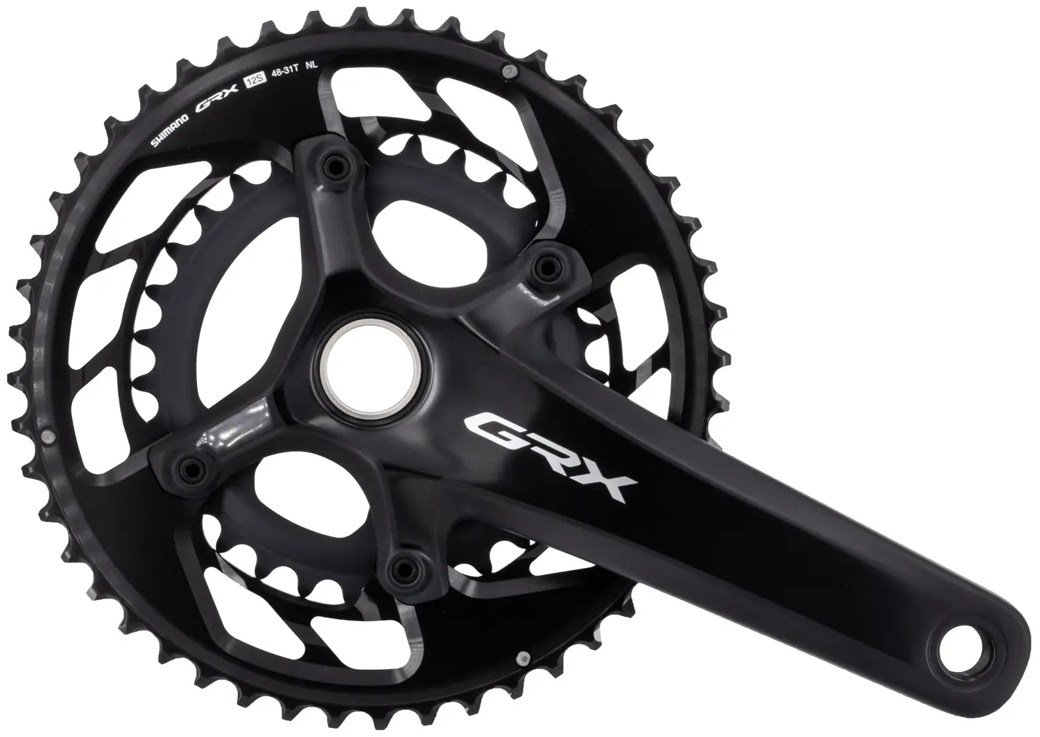 Шатуни Shimano GRX FC-RX820-2 GRX (12х2) Hollowtech II, 175мм 48х31, без каретки