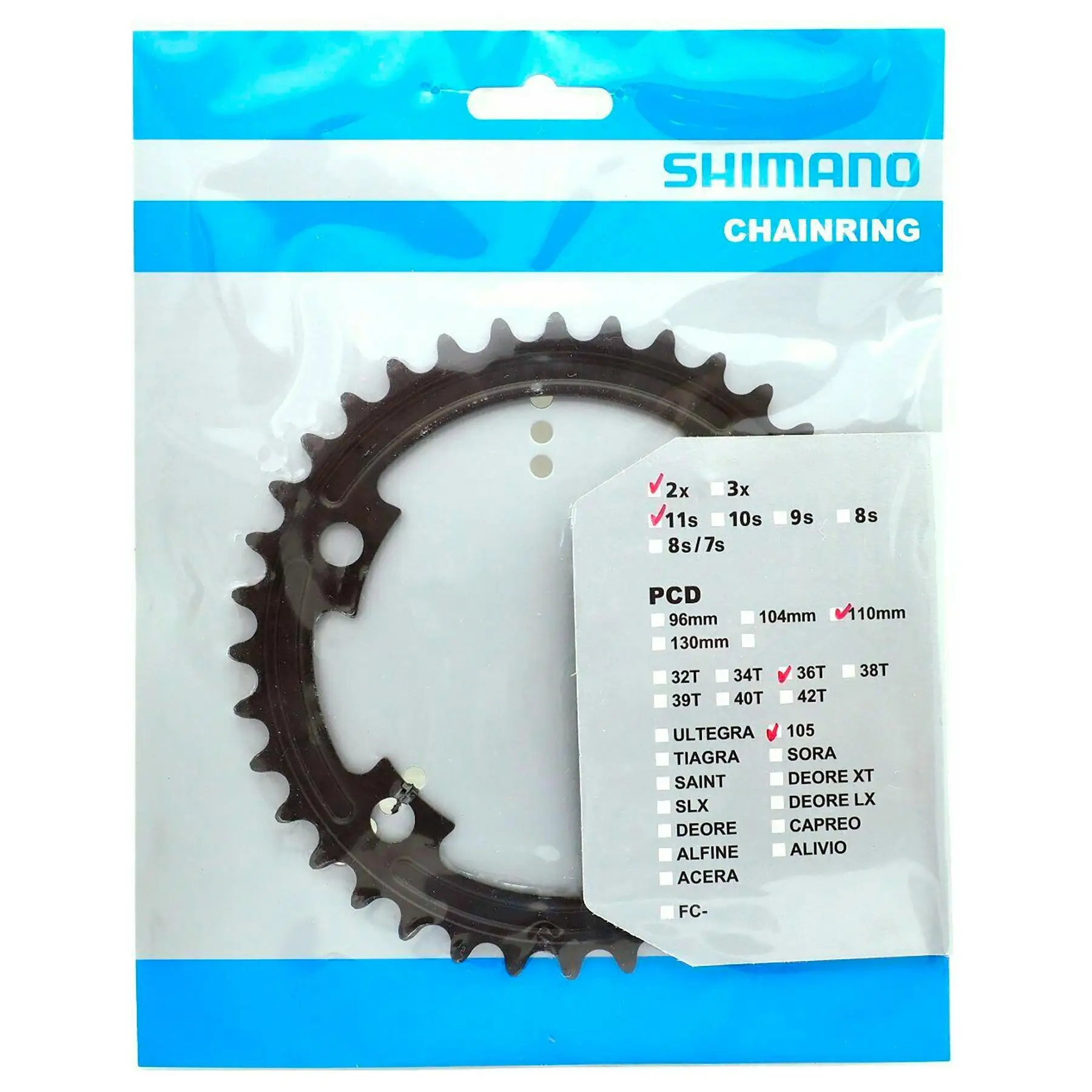 Зірка шатунів Shimano 105 FC-R7000, 36 зубів, MT для 52-36T