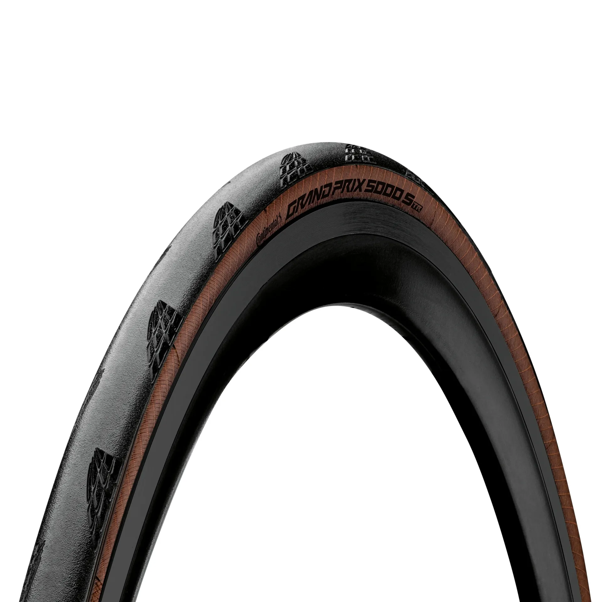 Покрышка бескамерная Continental Grand Prix 5000 S TR 28″ | 700 x 28C черная/коричневая foldable skin