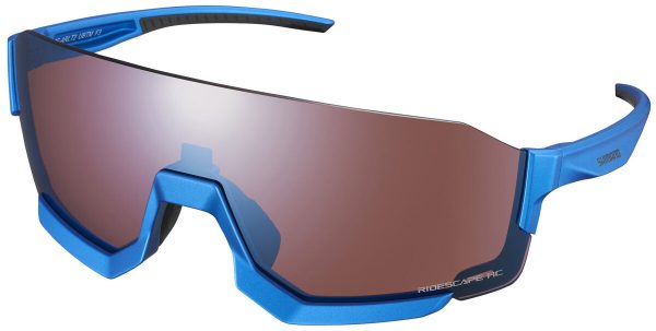 Велоокуляри Shimano Aerolite 2 Ridescape High Contrast, синій металік (саt 3)