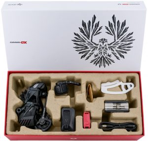Групсет Sram GX Eagle AXS Upgrade Kit (Rear derailleur with protector, Battery, POD Controller w/discrete Clamp, Powerlock, Charger/Cord, Chain Gap Tool, SRAM Multitool)