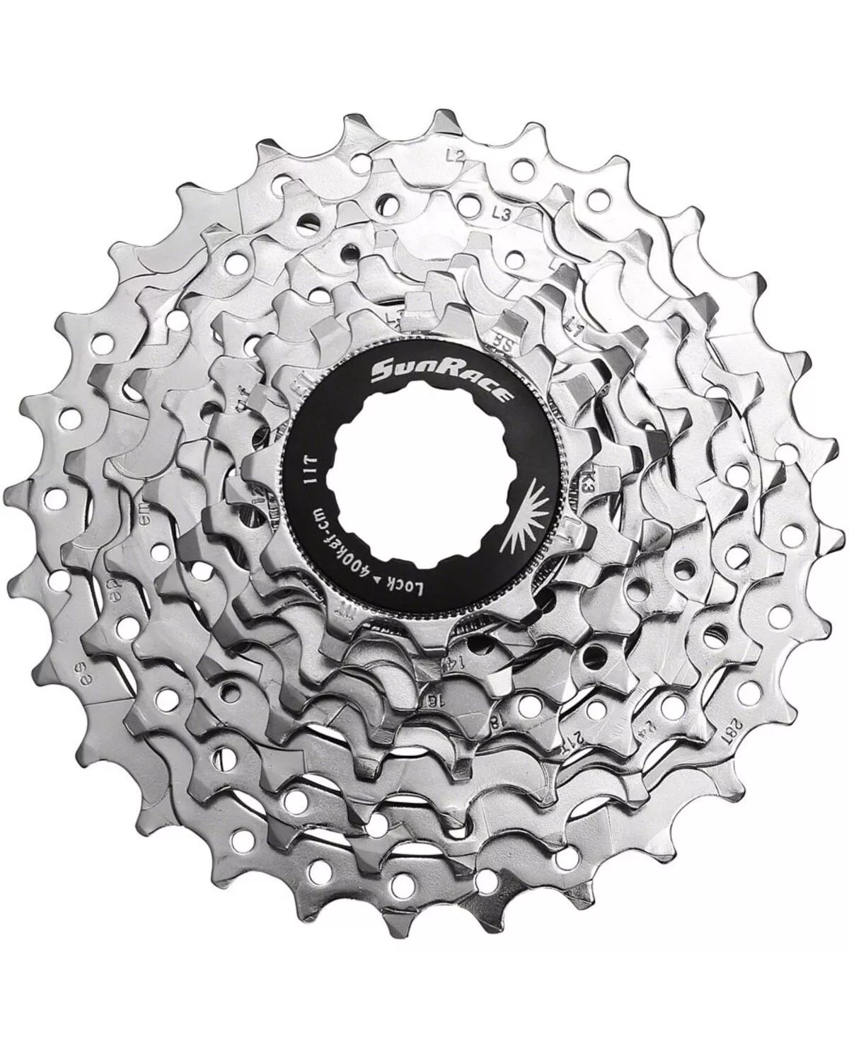 Кассета SunRace CSR86 8AS, 8 скоростей, 11-28Т, для шоссе, Nickel