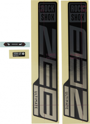 Набор наклеек на вилку RockShox – Zeb Ultimate 27/29 Gloss Polar Foil For High Gloss Black (2021)