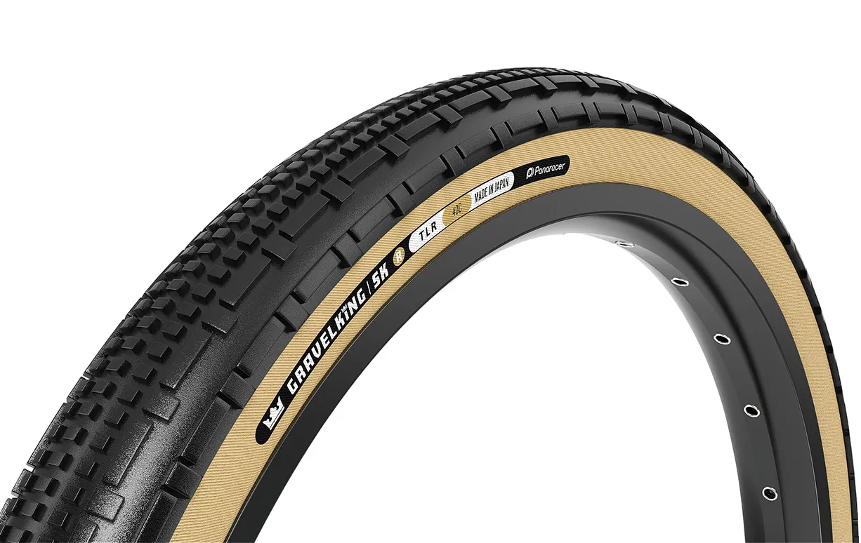 Покрышка Panaracer GravelKing SK R, 700x35C Black/Amber